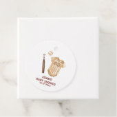 Neutral Boho Little Slugger Baseball Baby Shower  フェイバータグ (インサイチュ)