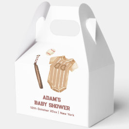 Neutral Boho Little Slugger Baseball Baby Shower  フェイバーボックス