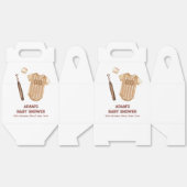 Neutral Boho Little Slugger Baseball Baby Shower フェイバーボックス (見開き)