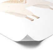 Neutral Boho Llama Girls Room Nursery Decor ポスター (角)