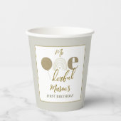 Neutral Boho Mr Onederful First Birthday Party 紙コップ (正面)