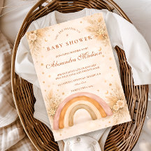 Neutral Boho Rainbow Baby Shower