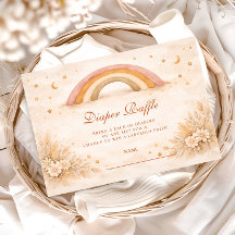Neutral Boho Rainbow Diapper Raffle