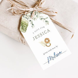 Neutral Boho Safariベビーシャワーディスプレイシャワー ギフトタグ