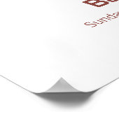 Neutral Boho Slugger Baseball Baby Shower Welcome ポスター (角)