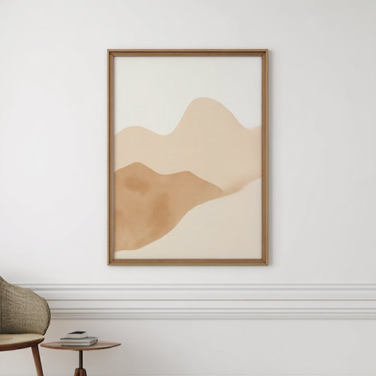 Neutral Boho Watercolor Poster | Digital Download ポスター