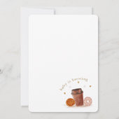 Neutral Bonjour Bébé Coffee Brunch Baby shower 招待状 (裏面)
