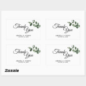 Neutral Botanical結婚's Thank You 長方形シール (シート)