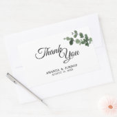 Neutral Botanical結婚's Thank You 長方形シール (封筒)