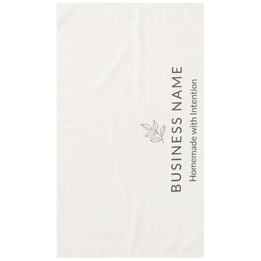 Neutral Botanical Logo Display Minimalist テーブルクロス (正面)