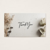 Neutral Botanical Thank You Discount Cards (正面)