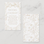 Neutral Bow Baby Shower Book  エンクロージャーカード (正面/裏面)
