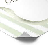 Neutral Bow Cafe Bebe Coffee Baby Shower Welcome ポスター (角)