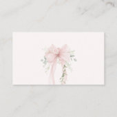 Neutral Bow Greenery Books for baby エンクロージャーカード (裏面)