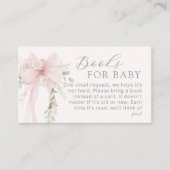 Neutral Bow Greenery Books for baby エンクロージャーカード (正面)