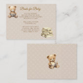 Neutral Brown Teddy Bear - Books for Baby エンクロージャーカード (正面/裏面)