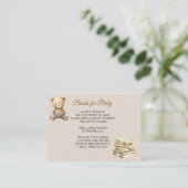 Neutral Brown Teddy Bear - Books for Baby エンクロージャーカード (スタンド正面)