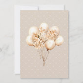 Neutral Brown Teddy Bear Clothes,Gifts-Baby Shower 招待状 (裏面)