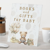 Neutral Brown Teddy - Books and Gifts for Baby 台座サイン (インサイチュ)
