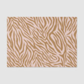 Neutral Brown Zebra Animal Stripe Decoupage 薄葉紙 (正面)