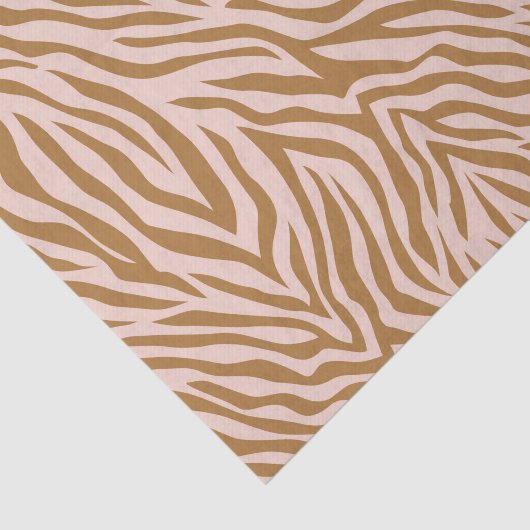 Neutral Brown Zebra Animal Stripe Decoupage 薄葉紙 (詳細)