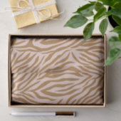Neutral Brown Zebra Animal Stripe Decoupage 薄葉紙 (ギフト)