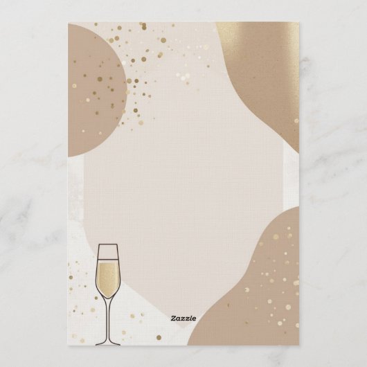 Neutral Brunch Menu Card – Minimalist Beige 招待状 (裏面)