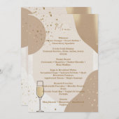 Neutral Brunch Menu Card – Minimalist Beige 招待状 (正面/裏面)