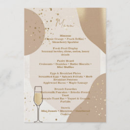 Neutral Brunch Menu Card – Minimalist Beige 招待状