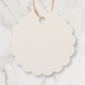 Neutral Bunny Tea Party Baby Shower Thank You フェイバータグ (裏面)