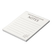 Neutral Business Minimalist Simple Botanical ノートパッド (回転)