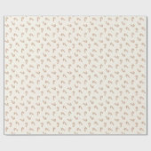 Neutral Candy Cane Stick Boho Christmas Minimalist ラッピングペーパー (フラット)