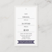 Neutral Castle Pre-Made Logo Kids Clothing Hang Ta 名刺 (裏面)