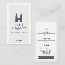 Neutral Castle Pre-Made Logo Kids Clothing Hang Ta 名刺