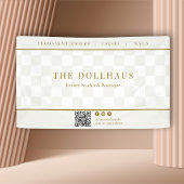 Neutral Checkerboard Business QR Event Display 横断幕