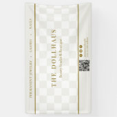 Neutral Checkerboard Business QR Event Display 横断幕 (縦)