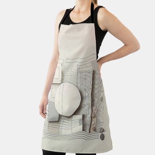 Neutral Circle Grid  エプロン (インサイチュ)