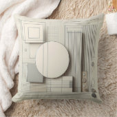 Neutral Circle Grid クッション (ブランケット)