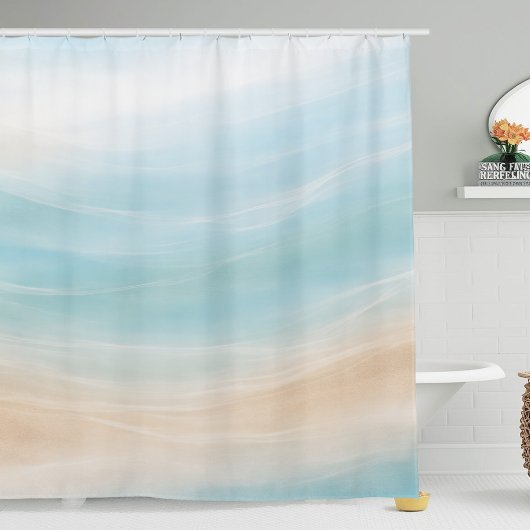Neutral Coastal Shower Curtain シャワーカーテン