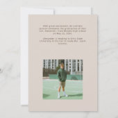 Neutral Color Sporty Stripes Graduation Photo  案内状 (裏面)