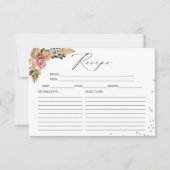 Neutral Colors Boho Bridal Shower Recipe Cards 招待状 (正面)