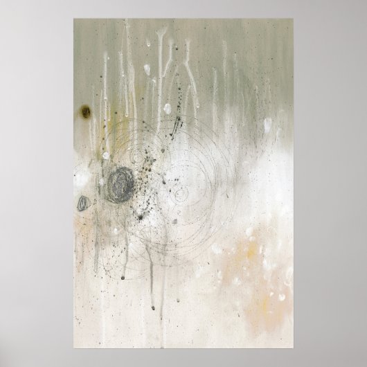 Neutral Contemporary Abstract art Poster ポスター (正面)