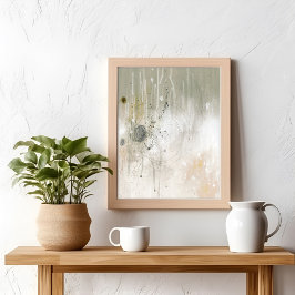 Neutral Contemporary Abstract art Poster ポスター