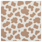 Neutral Cow Print Western Cowboy Beige Brown ファブリック (見本)