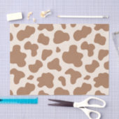 Neutral Cow Print Western Cowboy Beige Brown 薄葉紙 (クラフト)