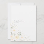 Neutral Daffodil Moon Baby Shower Invitation 招待状 (裏面)