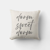 Neutral “Dorm Sweet Dorm” Pillow | Ivory & Gray クッション (正面)