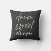 Neutral “Dorm Sweet Dorm” Pillow | Ivory & Gray クッション (裏面)