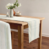 Neutral Dusty Blue Striped | Rustic Farmhouse ショートテーブルランナー