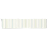 Neutral Dusty Blue Striped | Rustic Farmhouse ショートテーブルランナー (横)